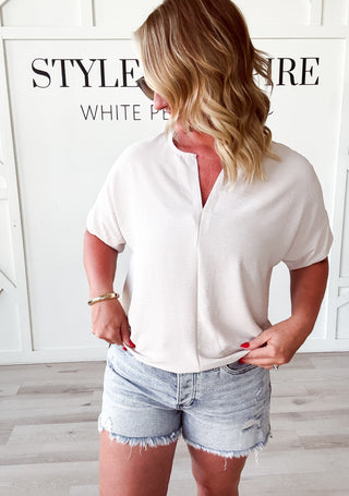 Bernie Airflow Split Neck Top *Final Sale*