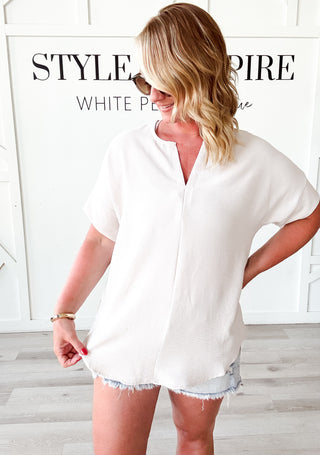 Bernie Airflow Split Neck Top *Final Sale*