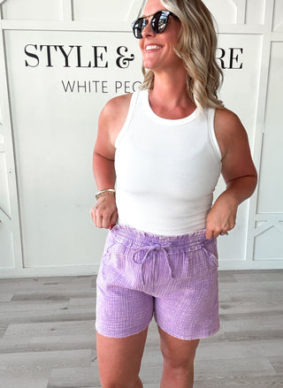 Nettie Double Gauze Drawstring Shorts *Final Sale*