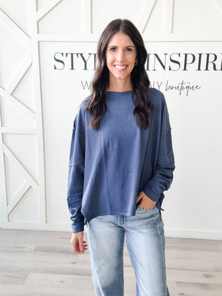 Christina  Oversized Long Sleeve Top