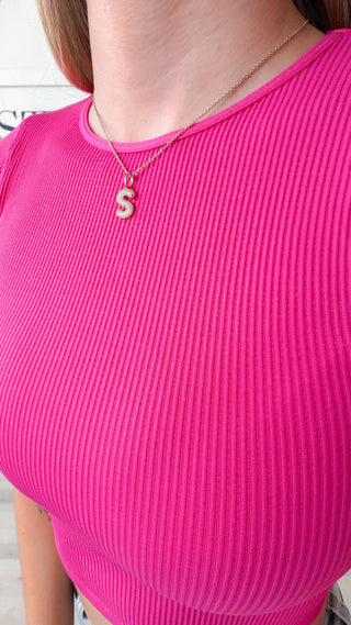 Nikibiki Cap Sleeve Ribbed Crop Tee