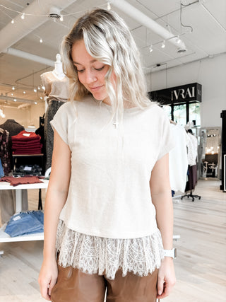Taylor Lace Trimmed Top