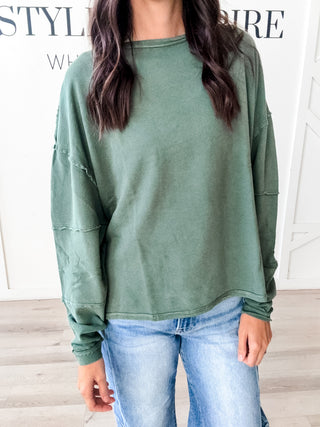 Christina  Oversized Long Sleeve Top