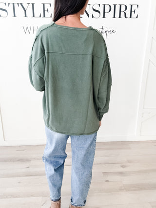 Christina  Oversized Long Sleeve Top