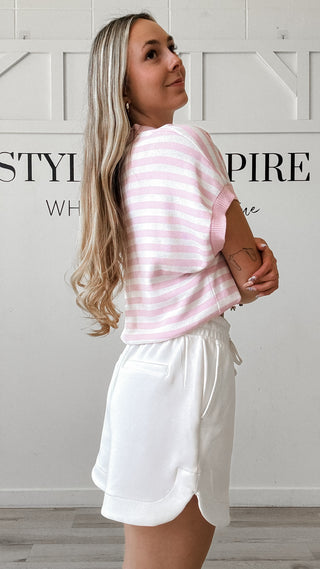 Raya Striped Semi Cropped Top *FINAL SALE*