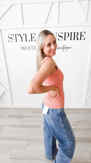 Nikibiki Lace Textured Square Neck Top