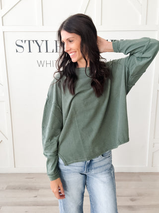 Christina  Oversized Long Sleeve Top