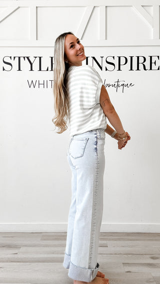 Raya Striped Semi Cropped Top *FINAL SALE*