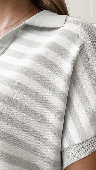 Raya Striped Semi Cropped Top *FINAL SALE*