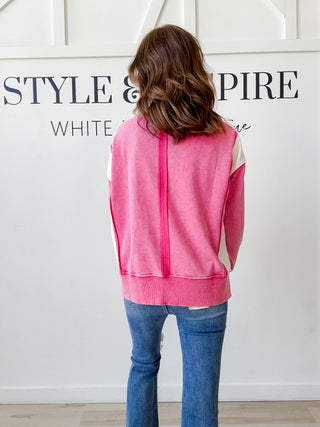 Taylor Color Block Oversized Sweatshirt