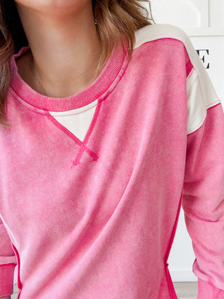 Taylor Color Block Oversized Sweatshirt