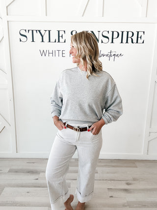 Denise Raw Edge Burnout Sweatshirt *Final Sale*