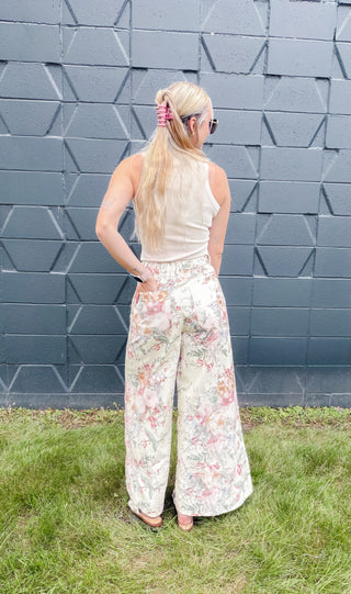 Angela Floral Wide Leg Pants
