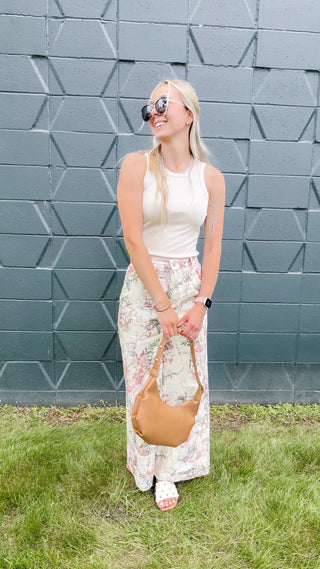 Angela Floral Wide Leg Pants