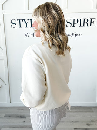 Denise Raw Edge Burnout Sweatshirt *Final Sale*