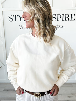 Denise Raw Edge Burnout Sweatshirt *Final Sale*
