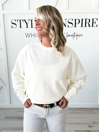 Denise Raw Edge Burnout Sweatshirt *Final Sale*