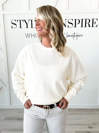 Denise Raw Edge Burnout Sweatshirt *Final Sale*