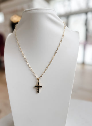 Midnight Cross Necklace  *Final Sale*