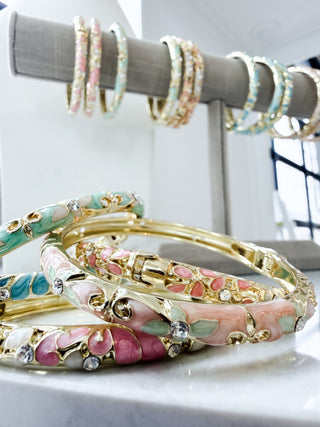 Floral Enamel Bracelet. *Final Sale