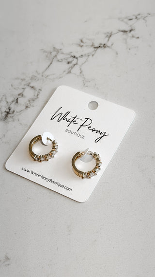 Crystal Huggie Earrings. *Final Sale*