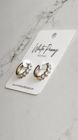 Crystal Huggie Earrings. *Final Sale*