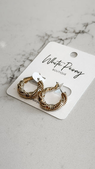 Textured Coil Hoop Earrings. *Final Sale*
