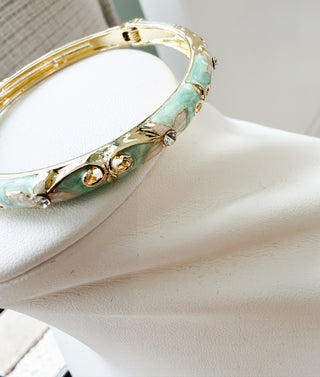 Floral Enamel Bracelet. *Final Sale