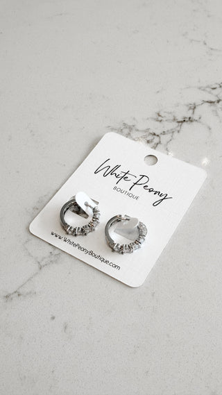 Crystal Huggie Earrings. *Final Sale*