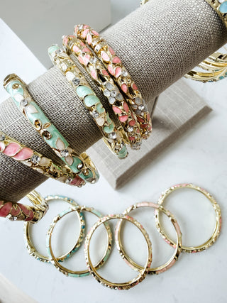 Floral Enamel Bracelet. *Final Sale