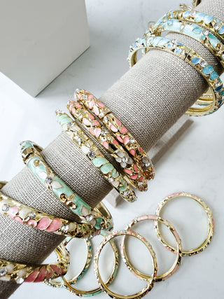 Floral Enamel Bracelet. *Final Sale