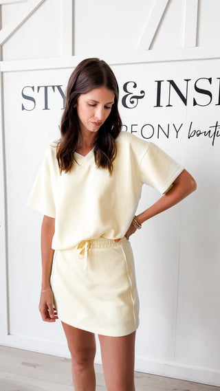 Danika Piping Detail V-Neck Top