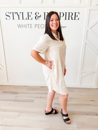 Indie Rolled Short Sleeve Dress