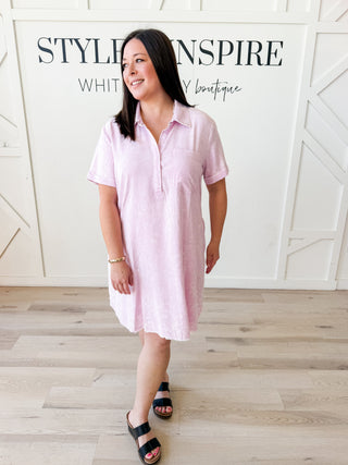 Indie Rolled Short Sleeve Dress