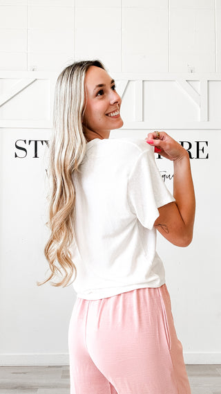 Sienna Ruched Front V-Neck Tee