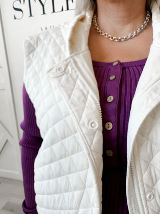 Johanna Long Line quilted Vest