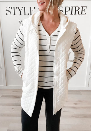 Johanna Long Line quilted Vest