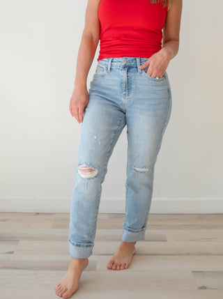 Judy Blue Americana Flag Cuff Jeans *Final Sale*