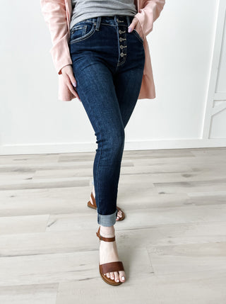 Kancan Button Down Super Skinny Jeans *Final Sale*