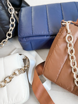 Lala Quilted Chain Crossbody