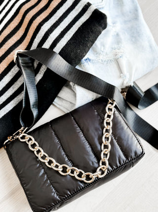 Lala Quilted Chain Crossbody