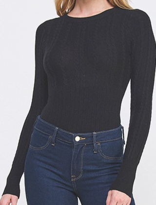 Lana Cable Knit Bodysuit