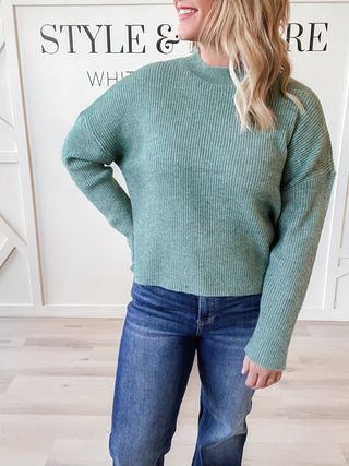 Lana Crewneck Semi Crop Sweater