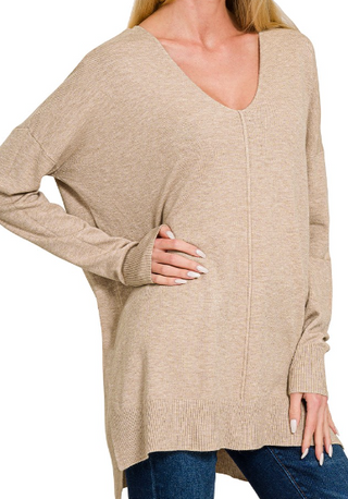 Lisa V-Neck Center Seam Sweater *Final Sale*