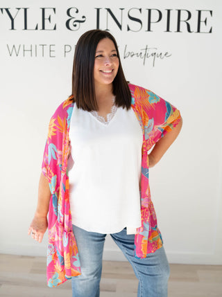 Shawna Short Sleeve Kimono Coverup