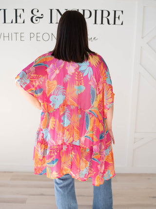 Shawna Short Sleeve Kimono Coverup