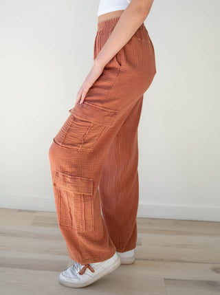 Lauren Cotton Gauze Cargo Pants *Final Sale*