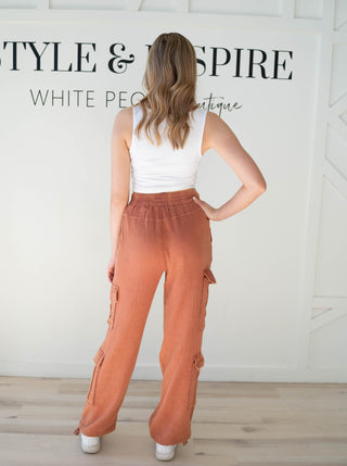 Lauren Cotton Gauze Cargo Pants *Final Sale*