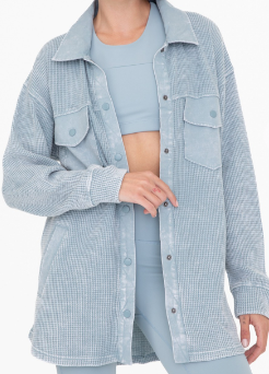 Mindy Mineral Washed Waffle Jacket