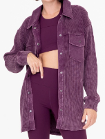 Mindy Mineral Washed Waffle Jacket